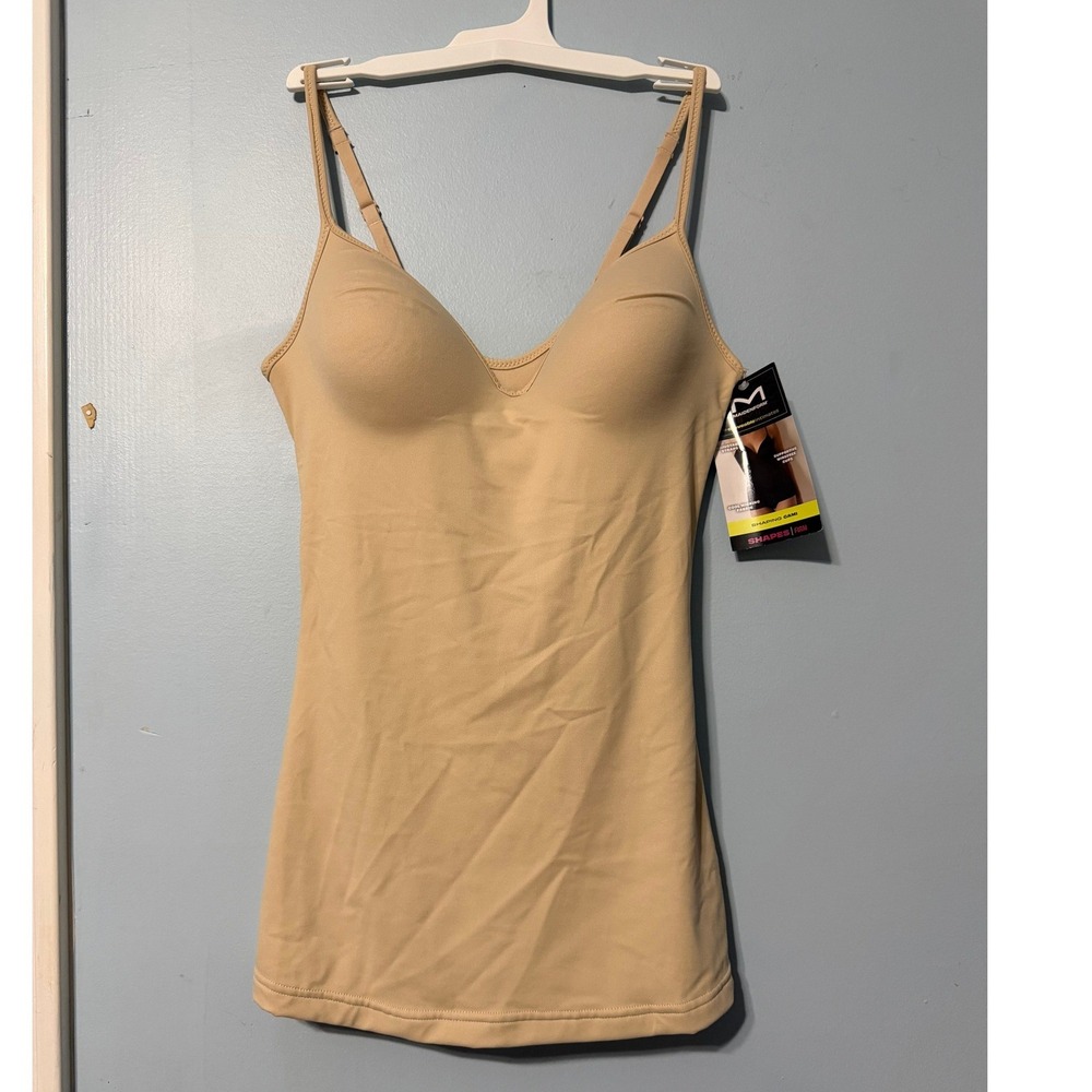 Maidenform M Shaping Cami Nude Beige Firm Control Wirefree Supportive Cups 2549